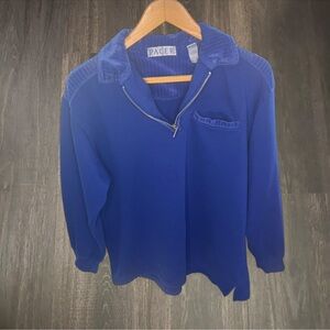 Pacer Blue Quarter Zip Pullover Sweatshirt Size L
